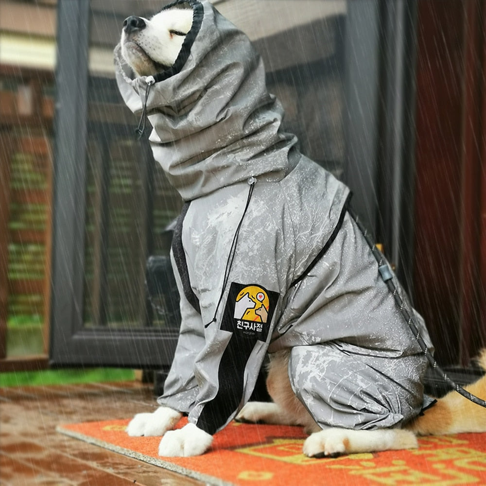 Reflective All-weather Waterproof Dog Rain Coat