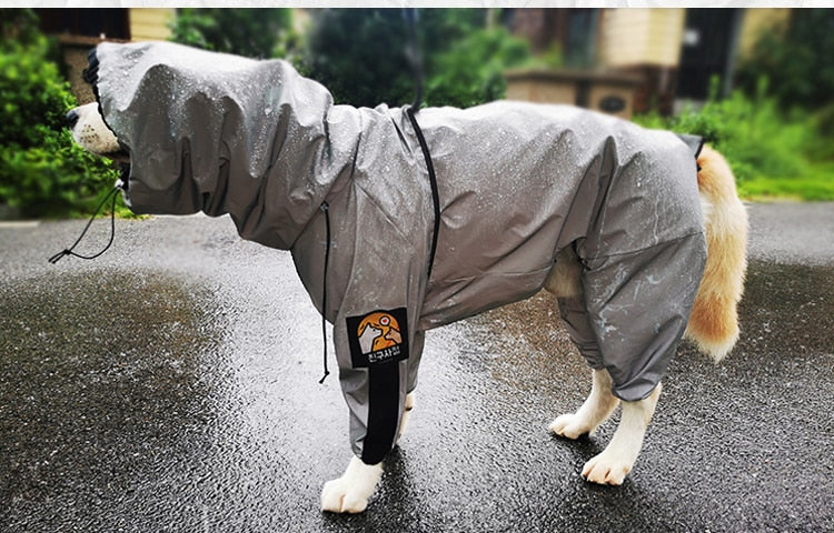 Reflective All-weather Waterproof Dog Rain Coat