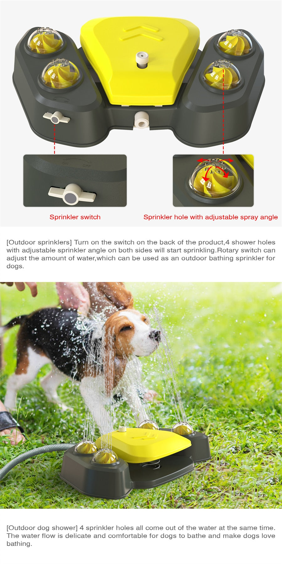 Outdoor Dog Water Sprinkler