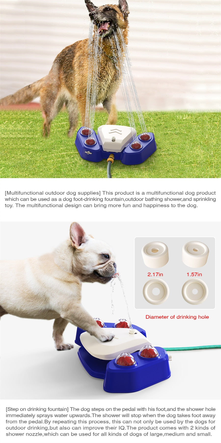 Outdoor Dog Water Sprinkler