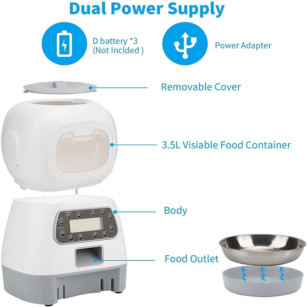 Tuya Smart APP Pet Feeder Cat And Dog Food Automatic Dispenser