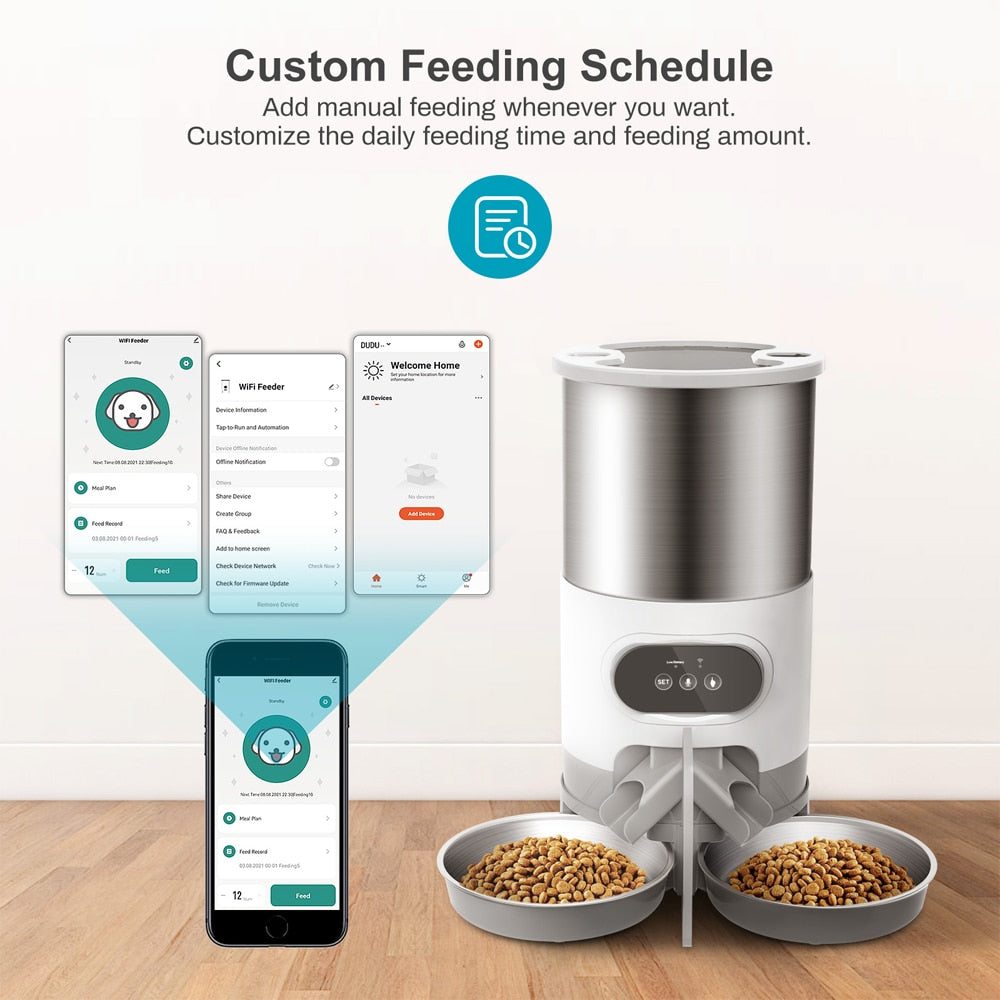 Tuya Smart APP Pet Feeder Cat And Dog Food Automatic Dispenser