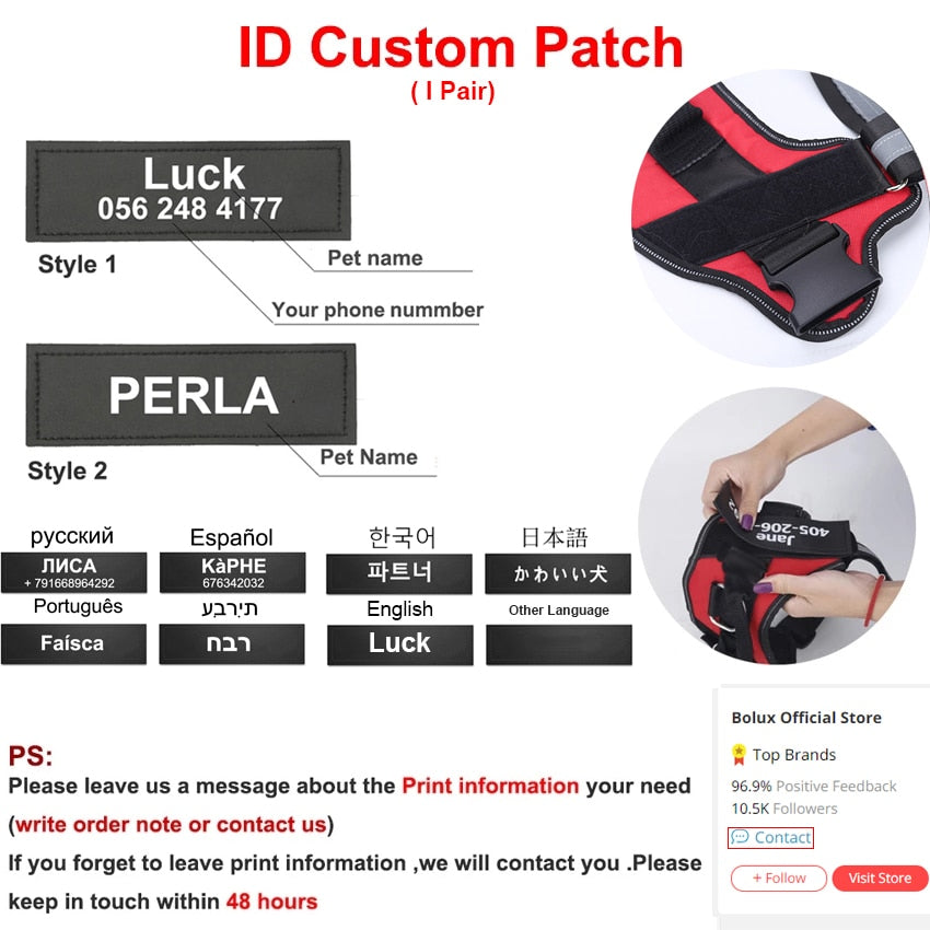 Personalized Safety Dog Harness