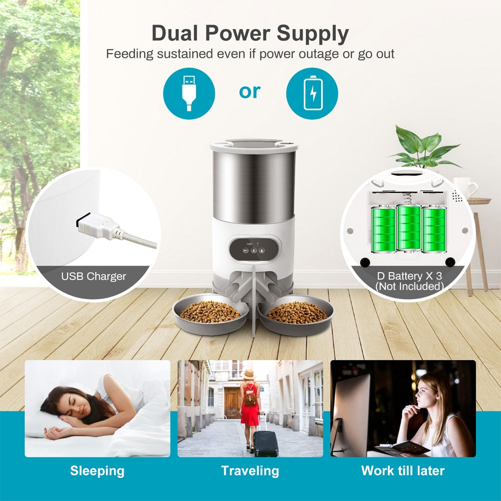 Tuya Smart APP Pet Feeder Cat And Dog Food Automatic Dispenser